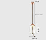 Modern LED Glass Chandelier for Living Room Bedroom Kitchen Pendant Lamp