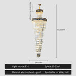 Crystal Chandelier: Elegant Villa Living Room Lighting