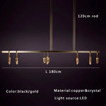 Crystal Pendant Light: Modern Luxury Designer Copper Fixture