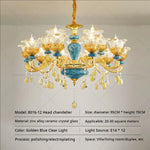 Luxury Ceramic Crystal Chandelier for Living Room, Bedroom, and Restaurant
