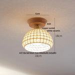 White Ceramic LED Ceiling Lamp Wood Ash Nordic Modern Copper Light