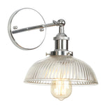 Silver Rural LED Wall Sconce Clear Glass Industrial Art Loft Stair Light