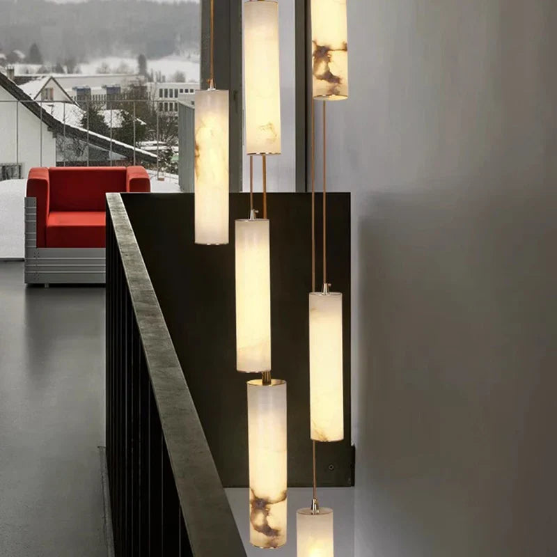 Stylish LED Pendant Chandeliers for Living Room Staircase Indoor Lighting