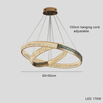 Crystal Ring Ceiling Chandelier | Stainless Steel | Luxury Home Decor