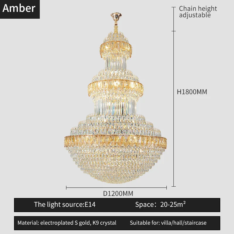 Crystal Chandelier: Luxury Lighting for Villa, Hotel, Office & Exhibitions