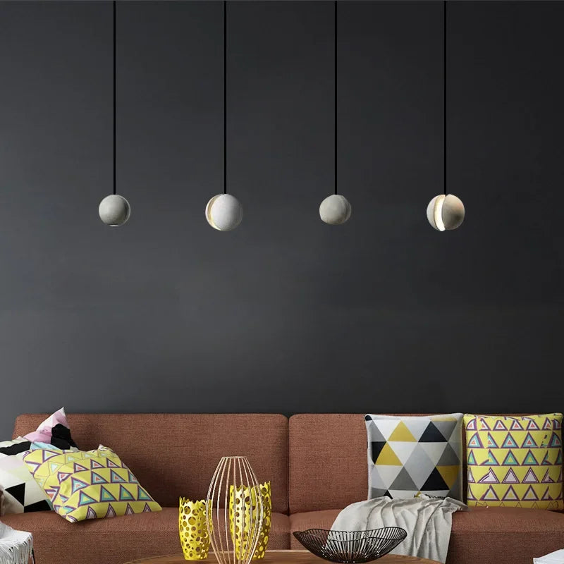 Cement Pendant Light: Industrial Nordic Retro Chandelier for Hotel Restaurant Bar