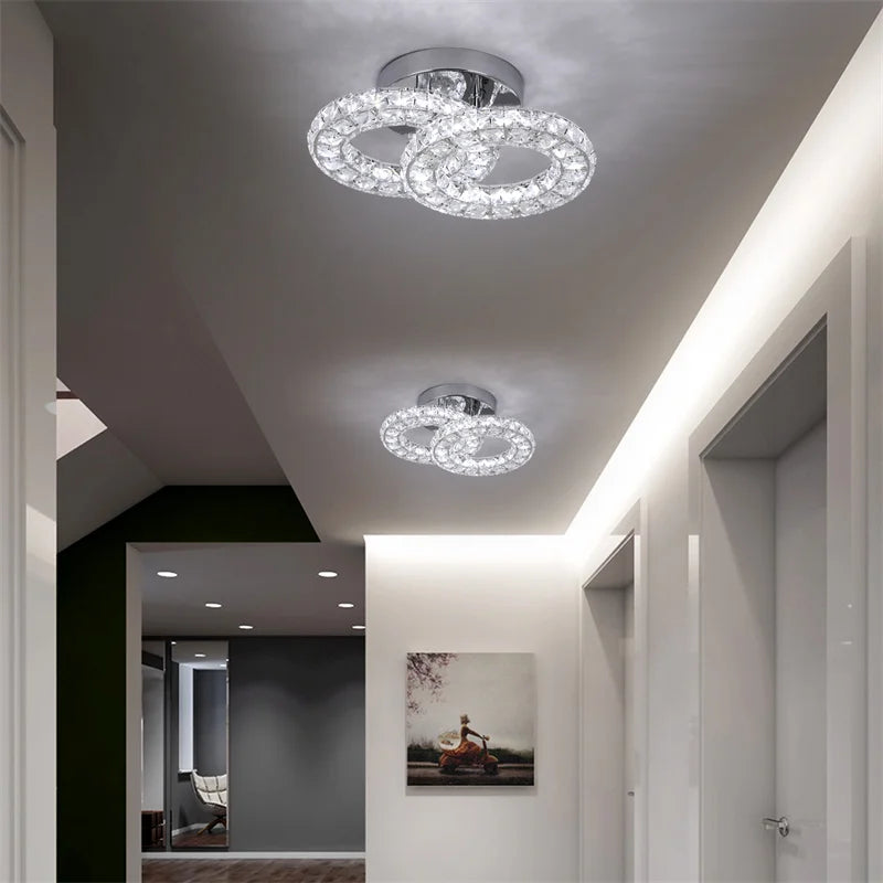 Modern K9 Crystal LED Ceiling Chandelier for Home Decor