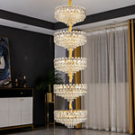 Crystal Duplex Chandelier: New Light Luxury Post-Modern Hall Lighting for High Living Room