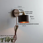 Wood Wall Sconce Up Down Rotate Stair Light Fixture - Nordic Modern Style
