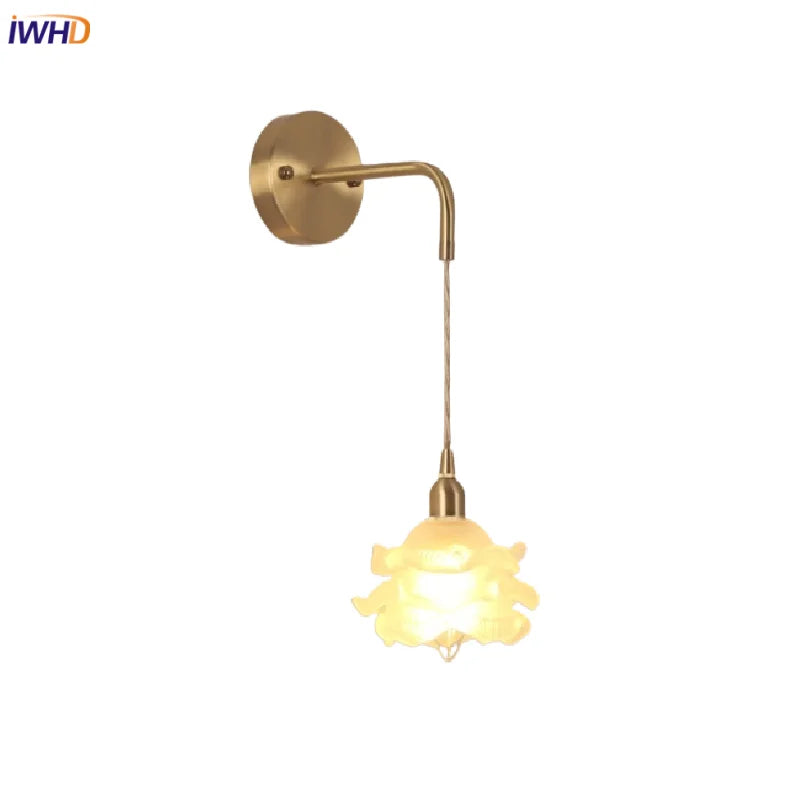 Afralia™ LED Glass Wall Lamp Modern Bedroom Coffee Vanity Light Fixtures