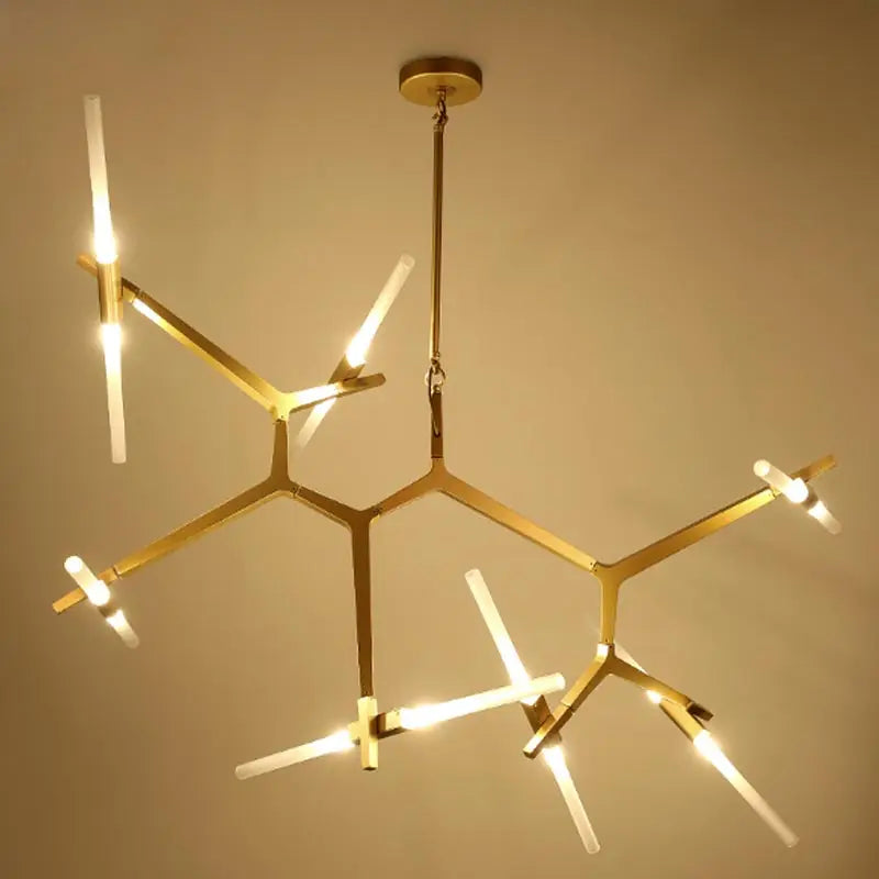 Glass LED Chandelier Ceiling Light for Modern Nordic Design Home Decor
