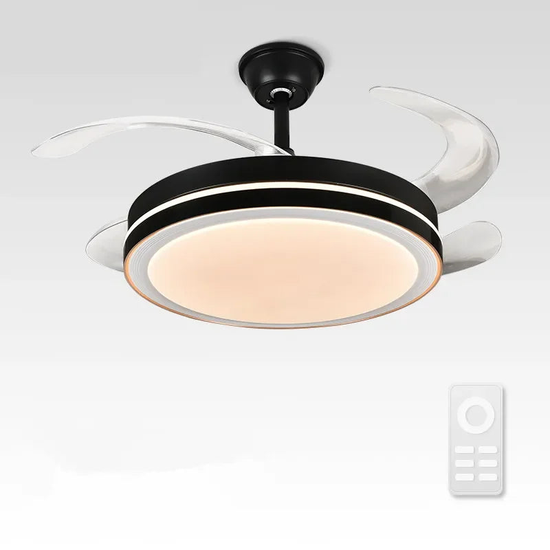 Crystal Light Ceiling Fan with Remote Control – Modern Chandelier Vintage Style