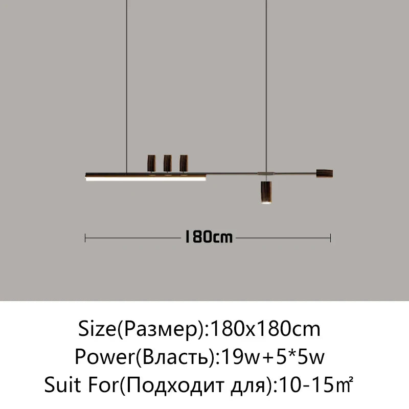 Modern Minimalist LED Ceiling Chandelier for Dining Table Home Indoor Lighting