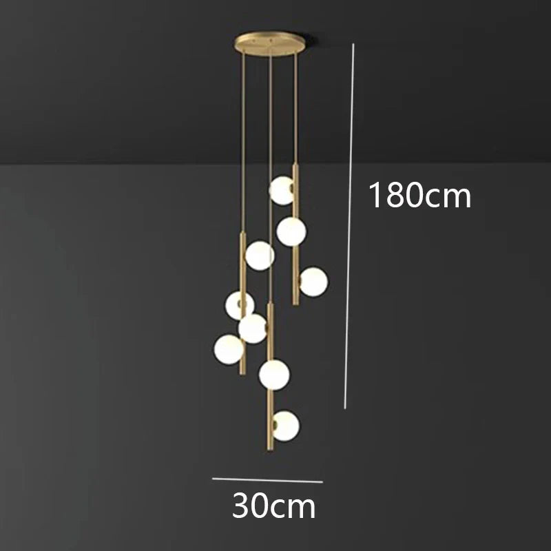 Nordic Home Decoration Stair Chandelier Living Room Dining Pendant Lights Ceiling Light Indoor Lighting