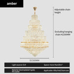 Modern Crystal Duplex Chandelier for Luxurious European Style Villa Living Room