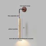 Yellow Travertine LED Wall Lamp Sconce Adjustable Stair Light Fixtures