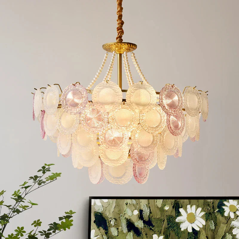 Modern Crystal Pearl Chandelier for Living Room, Bedroom, Dining Room