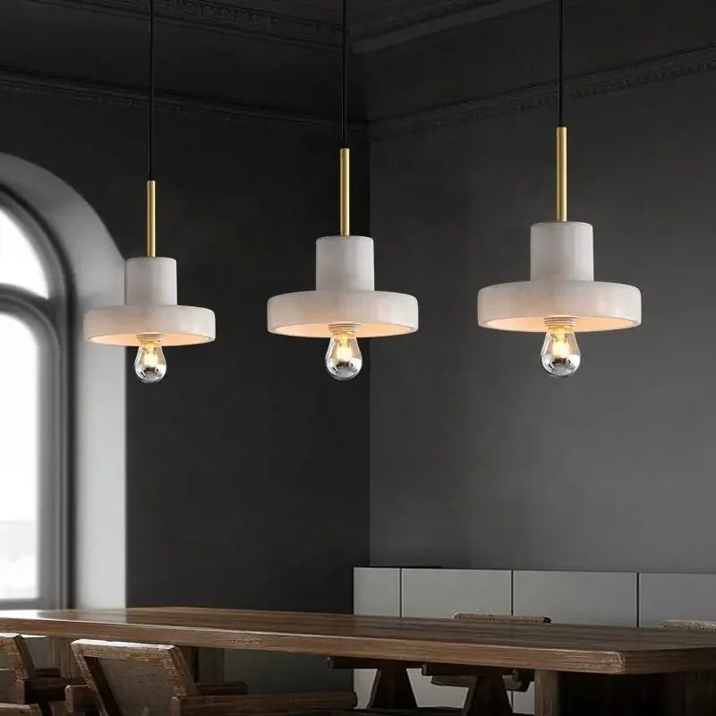 Marble Pendant Light: Modern Bar Fixture Hanging Chandelier