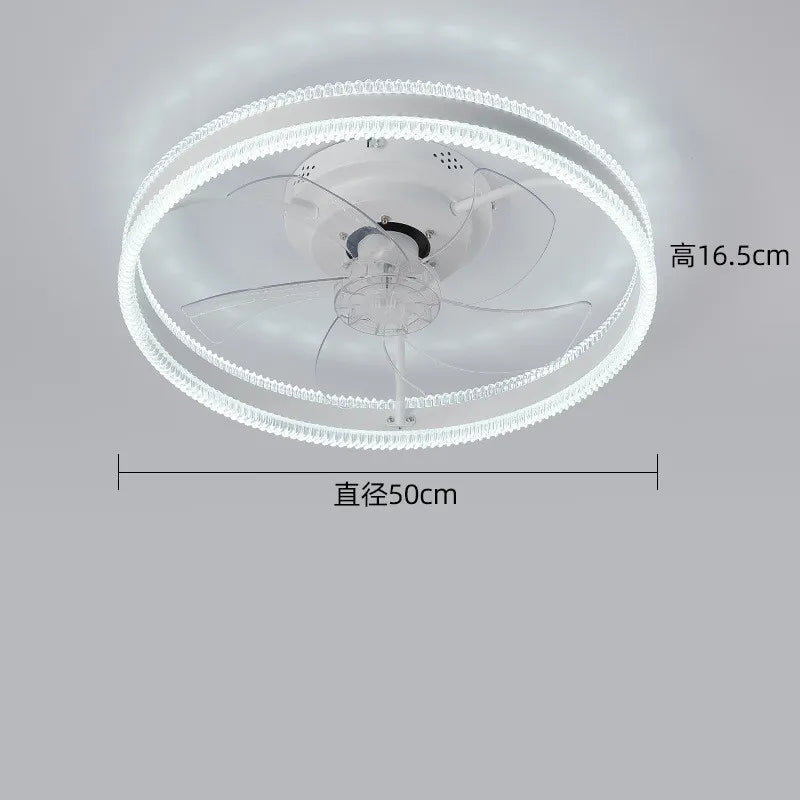 7-Leaf Tri-Color Fan Lights: Modern Energy-Saving Ceiling Fan LED for Living, Bedroom, Dining