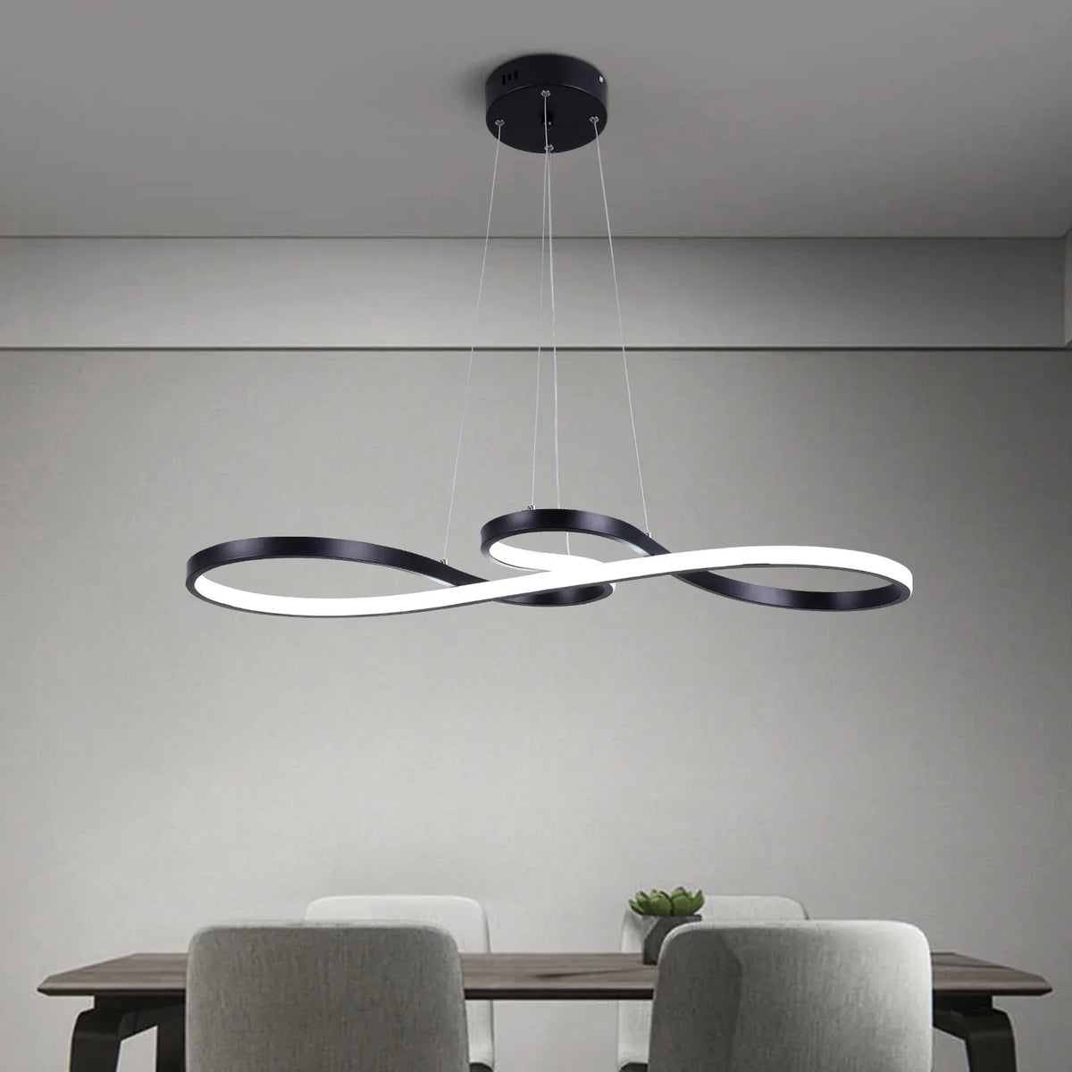 Acrylic Chandelier LED Ceiling Light Minimalist Design for Dining Room