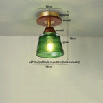 Wood LED Ceiling Light Milk Yellow Resin Plafond Lamp Modern Nordic Decor