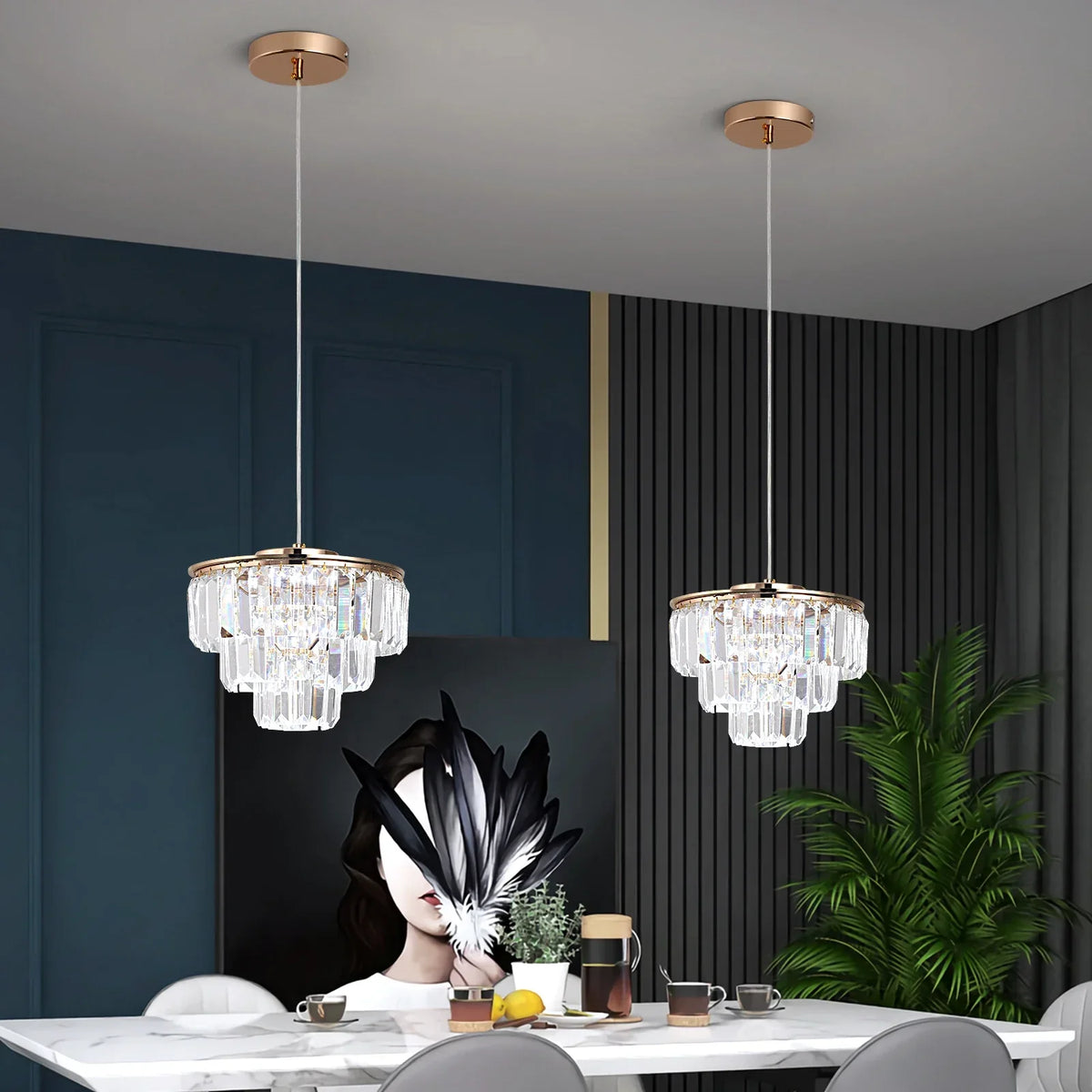 Luxury Crystal Chandelier Pendant Light for Home Decor Fixture