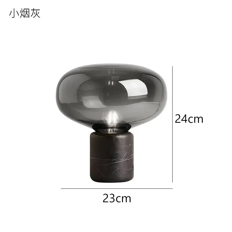 Glass Ball Marble Desk Lamp - Postmodern Minimalist Designer Bedroom Living Room Decoration