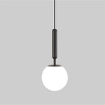 Glass Ball Pendant Lamp LED Hanging Light for Minimalist Living Room