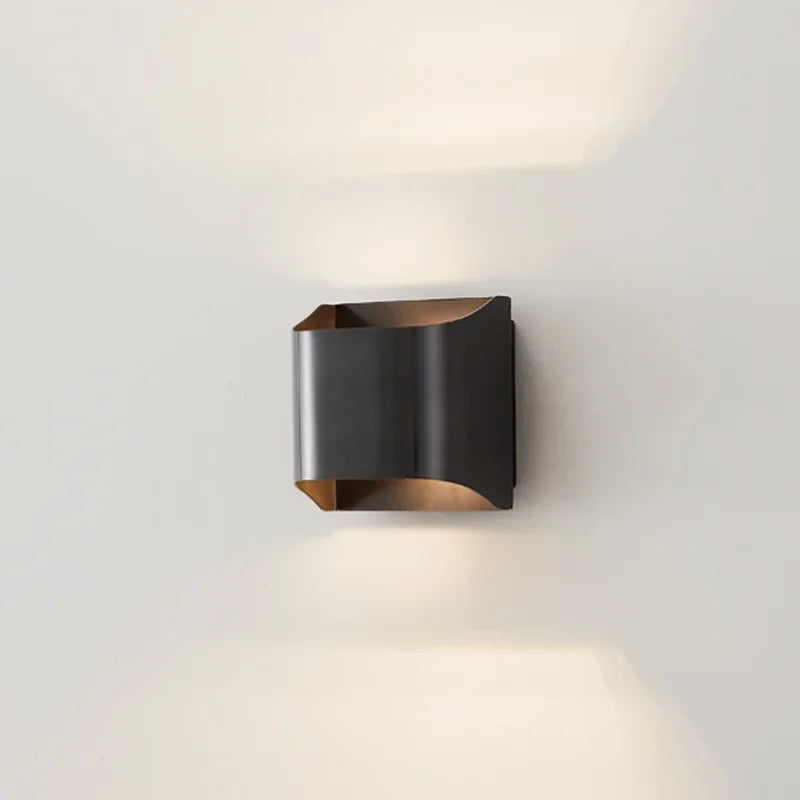 Contemporary Copper Brass Wall Sconce Minimalist Design for Study Living Room Bedside