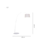 Modern Black Floor Lamp for Living Room & Bedroom Lighting