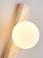 Retro Stone Wall Lamp: Japandi Long Sconces for Cozy Living Spaces