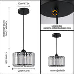 Glass Led Pendant Light Modern Ceiling Lamp Adjustable Living Dining Room