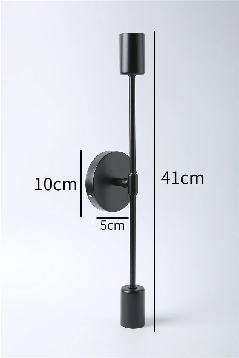 LED Wall Lamp: Modern Two Arm E27 Bedroom Lighting for Bedside, Bathroom Mirror, Vanity.