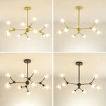 Glass Ball Pendant Chandelier for Living Room Bedroom Dining Room