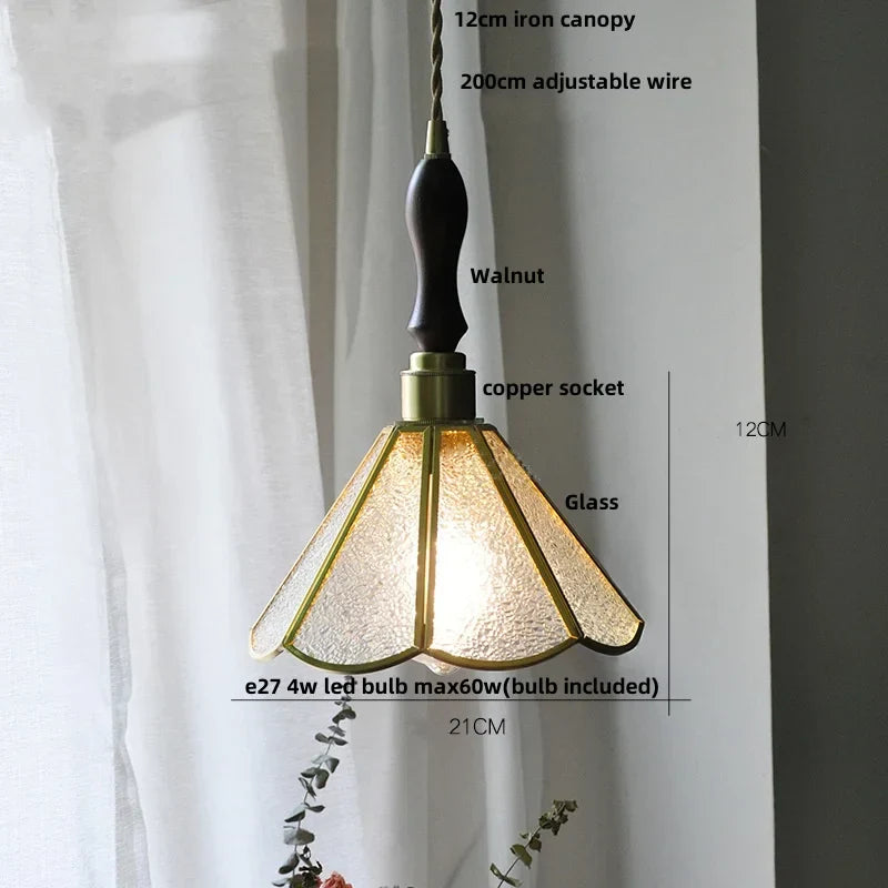 Afralia™ Blue Glass LED Pendant Light - Nordic Modern Hang Lamp
