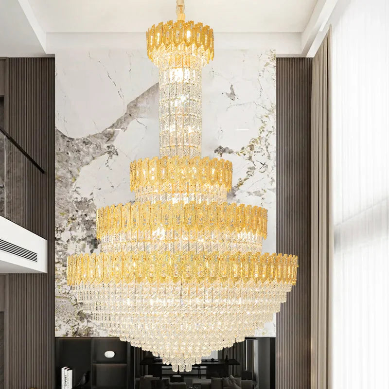 Postmodern Crystal Chandelier for Luxury Living Room and Hotel Lobby