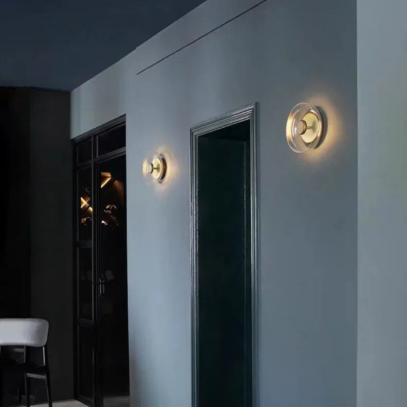 Nordic Glass Wall Lamp LED Sconce Light for Living & Bedroom