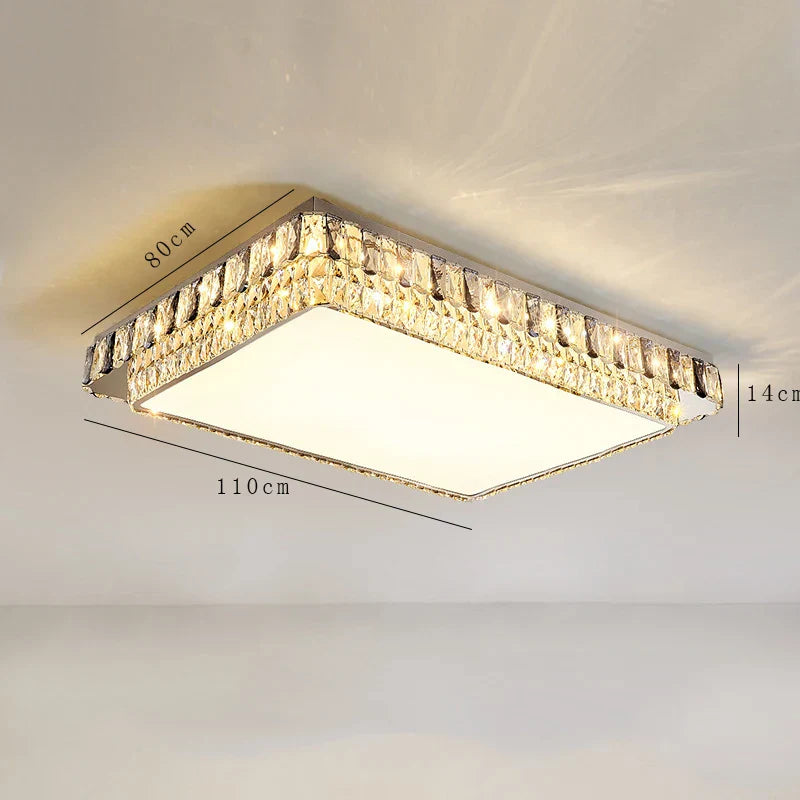 Modern Crystal LED Ceiling Chandelier for Living Room and Bedroom