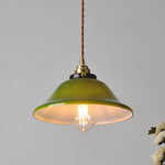 Green Glass Adjustable LED Pendant Lights for Modern Nordic Home Decor