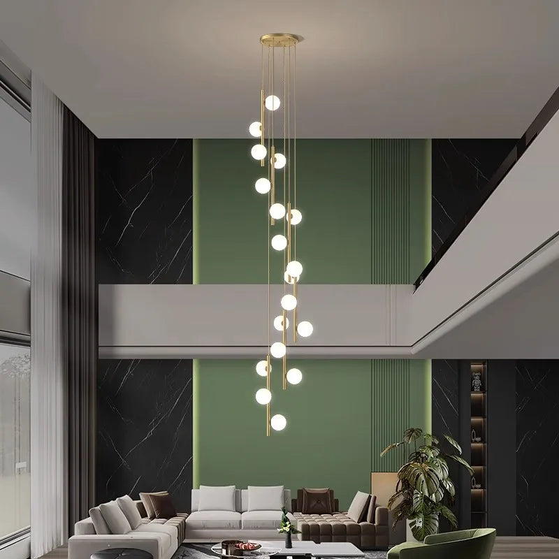 Nordic Home Decoration Stair Chandelier Living Room Dining Pendant Lights Ceiling Light Indoor Lighting