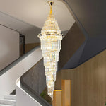 Modern Crystal Duplex Villa Chandelier for Luxury Living Room