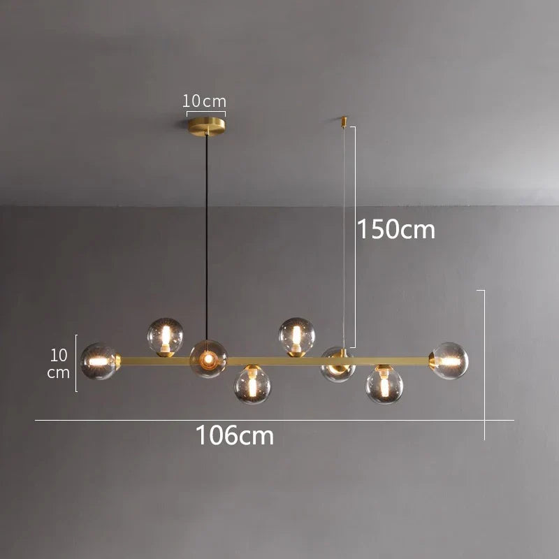 LED Pendant Chandeliers for Modern Living and Dining Room Lighting