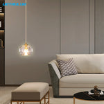 Crystal Pendant Light with Adjustable Height for Kitchen Island BedRoom Aisle Decor