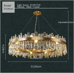 Crystal LED Chandelier for Luxurious Living & Dining Spaces