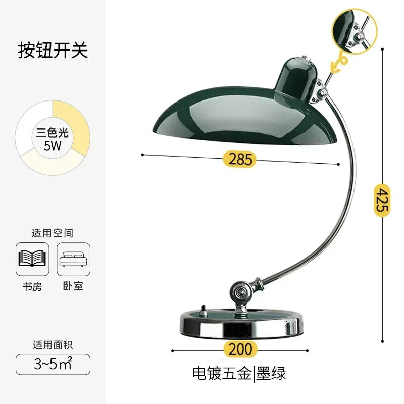 Minimalist Desk Lamp, Classic Retro Nordic Table Lamp for Office and Bedroom