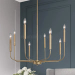Gold Black Retro Chandelier Candle Ceiling Lighting for Living Room & Restaurant