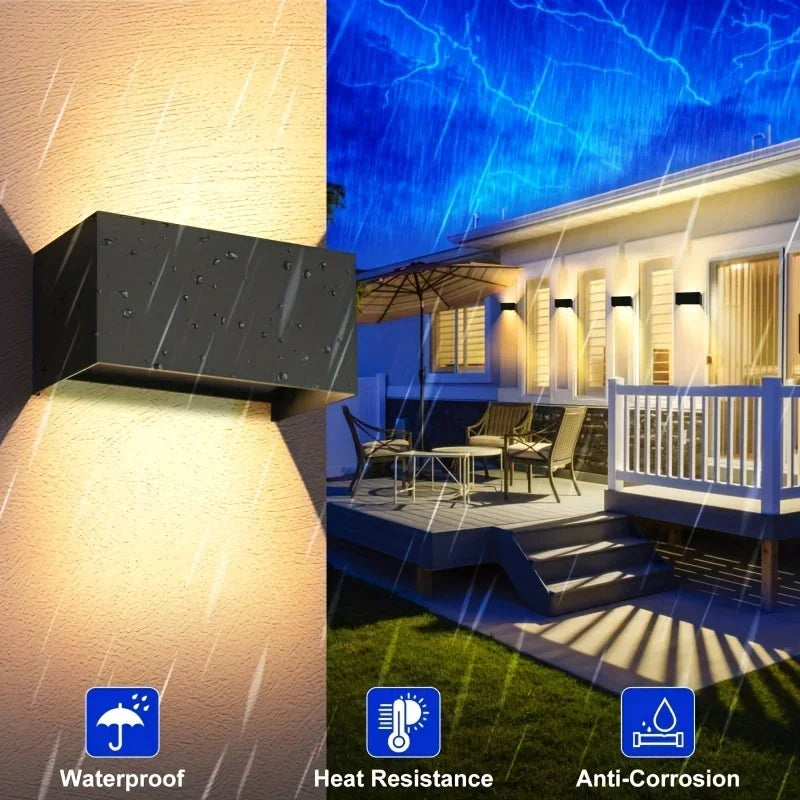 24W LED Wall Light Up Down Adjustable Beam Cold IP65 Modern