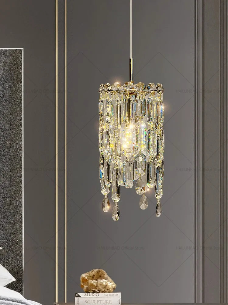 Crystal Headboard Chandelier: Modern Luxury for Master Bedroom & Dining Room