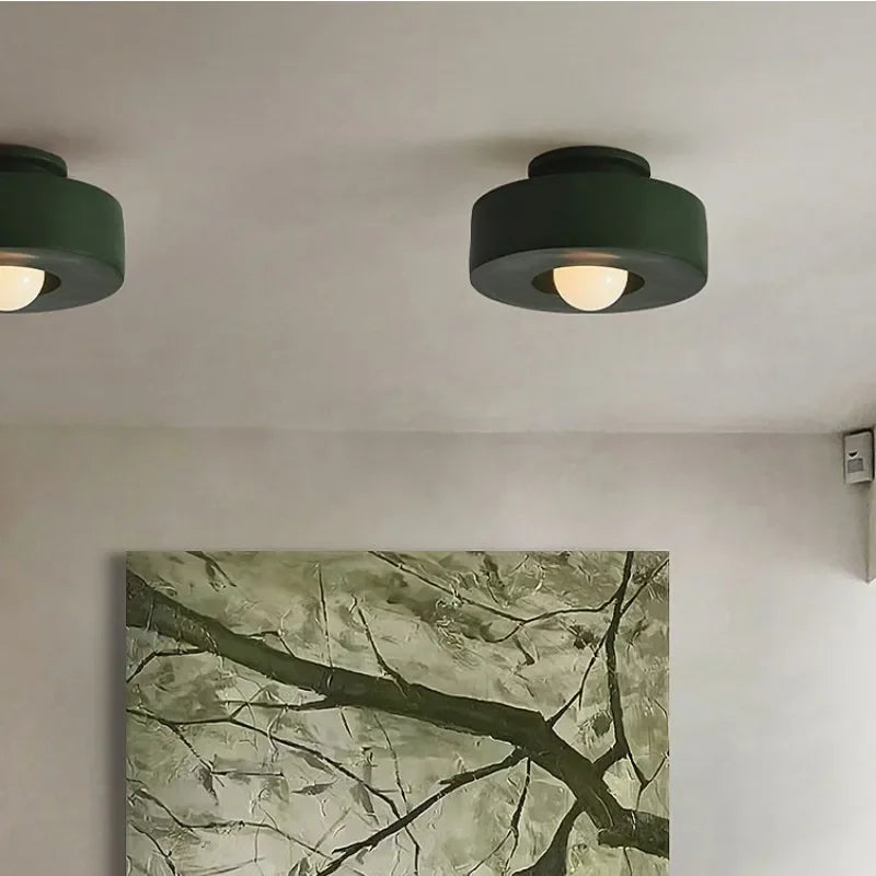 Nordic Wabi Sabi LED Ceiling Light Fixture for Modern Bedroom Decor