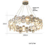 Crystal Magic Ring Pendant Light for Dinning Room